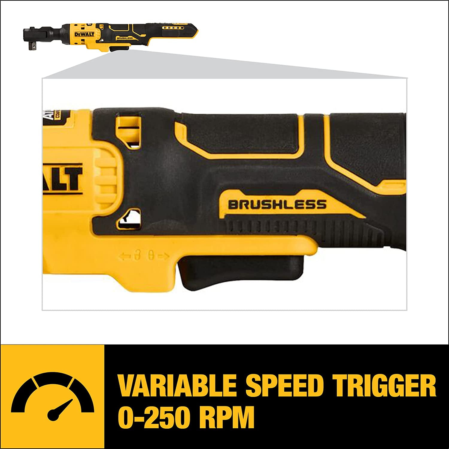 DeWalt ATOMIC COMPACT SERIES&trade; 20V MAX* Brushless 1/2 in. Ratchet Kit