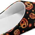 thumbnail image 6 of Psesaysky Mexican Pumpkin Skull Print Indoor House Slipper for Woman Closed Toe Slide Lightweight Material Bedroom Shoes for Winter, Size 10.5-11.5, 6 of 7