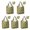 Sunflower and Seed Cream Pattern, variant on 5 Pack Foldable Shopping Bags, Sunflower and Leopard Brown Pattern Reusable Grocery Bags with Pockets, Large Waterproof Lightweight Tote Bags with Handles