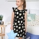thumbnail image 4 of Balery Daisies Flowers Camisón de princesa para niñas, pijama de algodón con mangas abullonadas, suave y bonito.-Small, 4 of 6