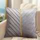 thumbnail image 4 of Funda de almohada plisada de terciopelo 45x45cm | Funda de cojín de terciopelo PV acolchado de color sólido • Cremallera oculta • Soporte lumbar de oficina duradero • Cabecero, sofá, protección de, 4 of 7