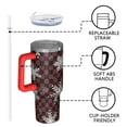 thumbnail image 4 of Red and Black Checkered Christmas Snowflake Pattern Tumbler with Handle and Lid,40oz Double Wall Vacuum Insulated Tumbler,Cups Gift for Women and Men, 4 of 7