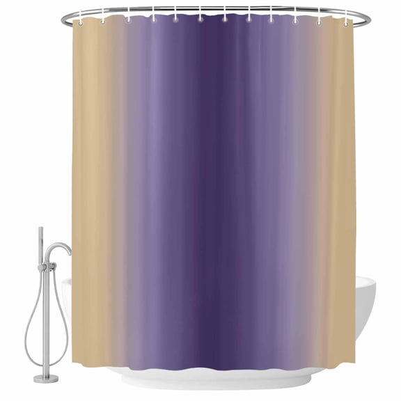Purple Yellow Ombre Shower Curtain, Waterproof Shower Curtains for Bathroom, Farmhouse Modern Gradient Art Washable Fabric Bathtub Curtain Set Bath Decor with 12 Hooks 48"x72"