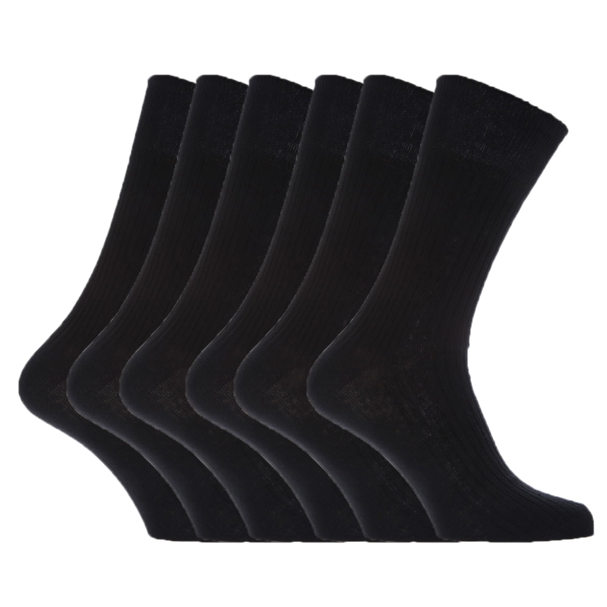 3,6,12,24 Pairs Mens Socks Diabetic Non Elastic Cotton Top Grip Comfot Pack 6-11 