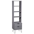 thumbnail image 1 of vidaXL Book Cabinet New York Grey Solid Pine Wood, 1 of 4