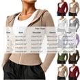 thumbnail image 4 of Vrorvz Womens Full Zip Jacket Hooded Drawstring Jackets Long Sleeve Top Causal Soft Solid Color Clothes for Women, 4 of 5