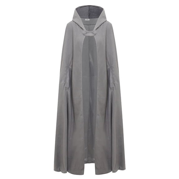Douhoow Women Long Cape Winter Warm Hooded Cloak Windproof Overcoat Poncho Cardigan