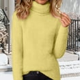 thumbnail image 2 of Comdrip Fluffy Sweaters for Women, Women's Long Sleeve Pullover Casual Knitted Jumper Tops Fashionable Loose Fuzzy Jumper Sweater Pullover Sweaters for Women Yellow L, 2 of 8