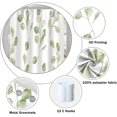 thumbnail image 5 of Green Eucalyptus Leaves Bathroom Shower Curtain Nature Plants Watercolor Leaf Shower Curtain with Hooks Polyester Waterproof Fabric Aesthetics Home Shower Curtain Decor Bathtub, 72x84 Inch, 5 of 6
