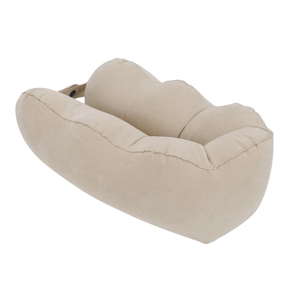 NFTIGB Travel Neck Pillow Water Proof PVC Flocking Portable U Shaped Inflatable Neck Support Pillow for Flight Journey for Women 28.7 inches / 73 cm