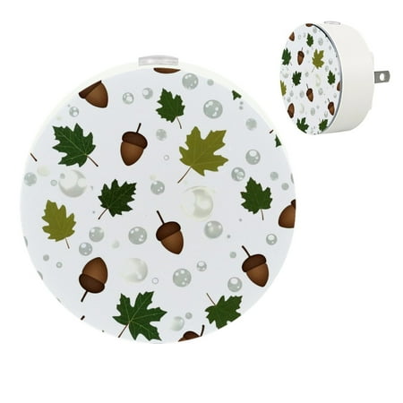 

YZUOUZY Lamp for Bedroom Nightlight Small Bedside Lamps Set of 2 Nature Acorns Leaves