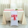 thumbnail image 3 of Efavormart 5pc x Stripes Satin Chair Sash for Wedding Decor Chair Bow Sash Party Decoration Supplies - Red & White, 3 of 11