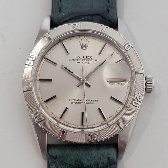 Pre-Owned Rolex Oyster 1625 Datejust Turn-O-Graph 18k SS Mens 36mm 1960s Automatic RA669B