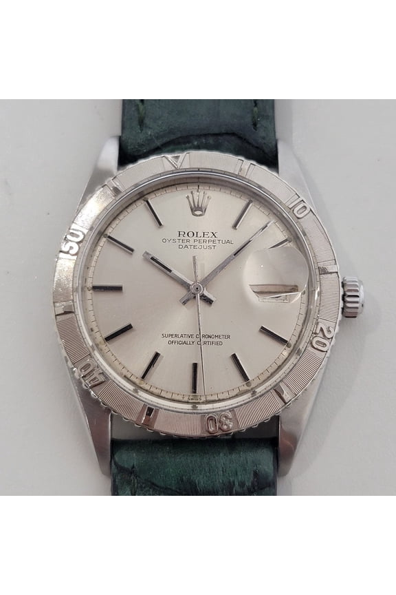 Pre-Owned Rolex Oyster 1625 Datejust Turn-O-Graph 18k SS Mens 36mm 1960s Automatic RA669B