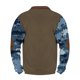 thumbnail image 4 of Blusas y camisas de manga larga con cuello redondo para hombre, talla grande, media cremallera, cuello redondo, estampado vintage de camuflaje, blusa de poliéster de manga larga para hombre, 4 of 4