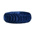 thumbnail image 5 of HIG Set of 2 Pumpkin Pleated Round Throw Pillows, Soft Velvet, Navy, 14.5" Diameter, 5 of 7