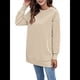 thumbnail image 2 of Sudaderas para Mujer, Sudaderas de Cuello Redondo de A , Suéteres Casuales Holgados, Conjuntos Cómodos de Otoño. Albaricoque M, 2 of 9