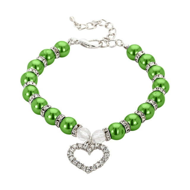 Hearth & Gear Perles et Collier pour Chien Chaîne pour Animal Collier pour Chat Collier pour Chien Ajustable Collier pour Chien Nœud Papillon pour Chats Nœud Papillon Détachable pour Chiens Nœud pour Cheveux Léopard pour Chiens Nourriture pour Chien Doux Petit Chien Nœud Léopard