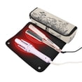thumbnail image 3 of Hair Tool Organizer Bag with Heat Resistant Mat Removable Travel Storage Case for Hot Air Brushes Curling Irons Black and White Ink Drawing, 3 of 8
