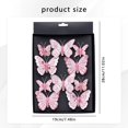 thumbnail image 6 of 10 Pack Glitter Butterfly Decorations, Christmas Tree Butterfly Ornaments, Artificial Butterflies with Clip for Xmas Party Wreath Garland Decor, 3 Sizes 3D Butterfly Hanging Decor,Pink, 6 of 6