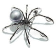 thumbnail image 5 of Yesbay Women Rhinestone Faux Pearl Spider Brooch Pin Corsage Lapel Jewelry Gift, 5 of 8