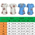 thumbnail image 2 of GRNSHTS Womens Summer Floral V Neck Blouses Loose Baggy Tops Tunic T Shirts Plus Size, 2 of 5