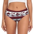 thumbnail image 1 of Fotbe Buffalo Plaid Forest Calzones Estampados para Mujer – Ropa Interior de Algodón, Cómoda, Suave y Elástica-Small, 1 of 6