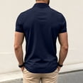 thumbnail image 7 of Men's Polo Shirts Short Sleeve Casual Polo T-Shirt Slim Fit Golf Shirts Navy 3XL, 7 of 7