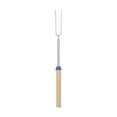 thumbnail image 2 of ZOURIH 3 Pack Marshmallow Roasting Sticks, Extendable 32in Long Metal Barbecue Skewers with Wooden Handle, for Marshmallow, Hot Dogs, Camping, BBQ, Grill,Blue, 2 of 8