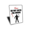 thumbnail image 3 of Do Not Enter the Woods Novelty Sign, Metal Wall Decor - 10x14 inches, 3 of 4