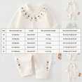 thumbnail image 3 of Gerichy Newborn Baby Girl Fall Winter Outfits Clothes Knit Jumpsuit Cotton Romper Newborn Coming Home Outfit for Baby Girls 0-18 Months, 3 of 7