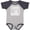 Baseball Heather and Navy, variant on Inktastic Straight Outta Mommy Funny Boys or Girls Baby Bodysuit
