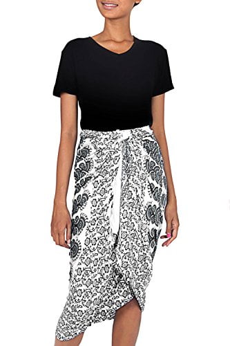 black sarong swimsuit cover up