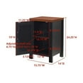 thumbnail image 3 of Room Designs Side Table Black/Walnut Contemporary Rectangle, 3 of 8
