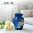 thumbnail image 5 of Mountain Little Memorial Urns For Adult Male - Miniature Funeral Urn For Ashes For Women - Blue Cremation Urn For Brother & Sister - Small Keepsake Urns For Father And Mother - 3 Inch, 5 of 7