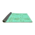 thumbnail image 2 of Ahgly Company Indoor Rectangle Abstract Turquoise Blue Modern Area Rugs, 2' x 5', 2 of 4