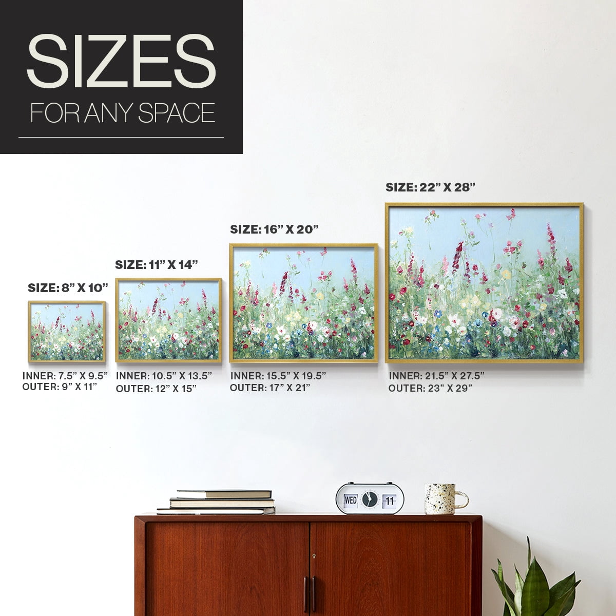 Sweet Summer Meadow by Sally Swatland - Restickable Framed Giclée Print