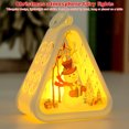 thumbnail image 5 of Yucurem Christmas Hanging Triangle Lantern with LED Lights, Light Up Christmas Theme Night Light for Christmas Tree & Home Decor Gifts (White Snowman), 5 of 9
