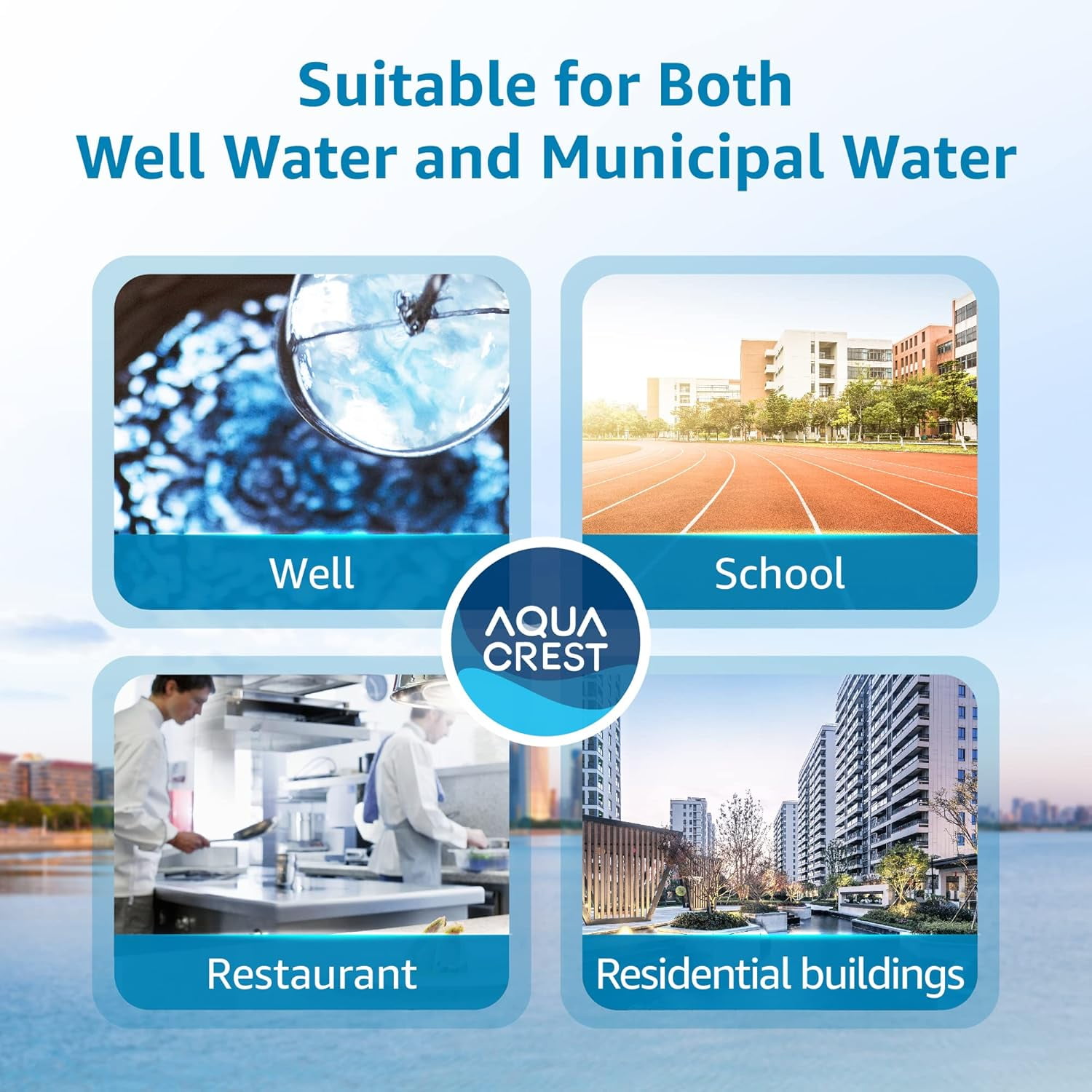 3 Pack AQUACREST WHKF-GD25BB Whole House Water Filter, Replacement for 3M Aqua-Pure AP810, AP801, AP811, Whirlpool WHKF-GD25BB, WHKF-DWHBB, 5 Micron, 10" x 4.5", Well & Tap Water Filter, Pack of 3