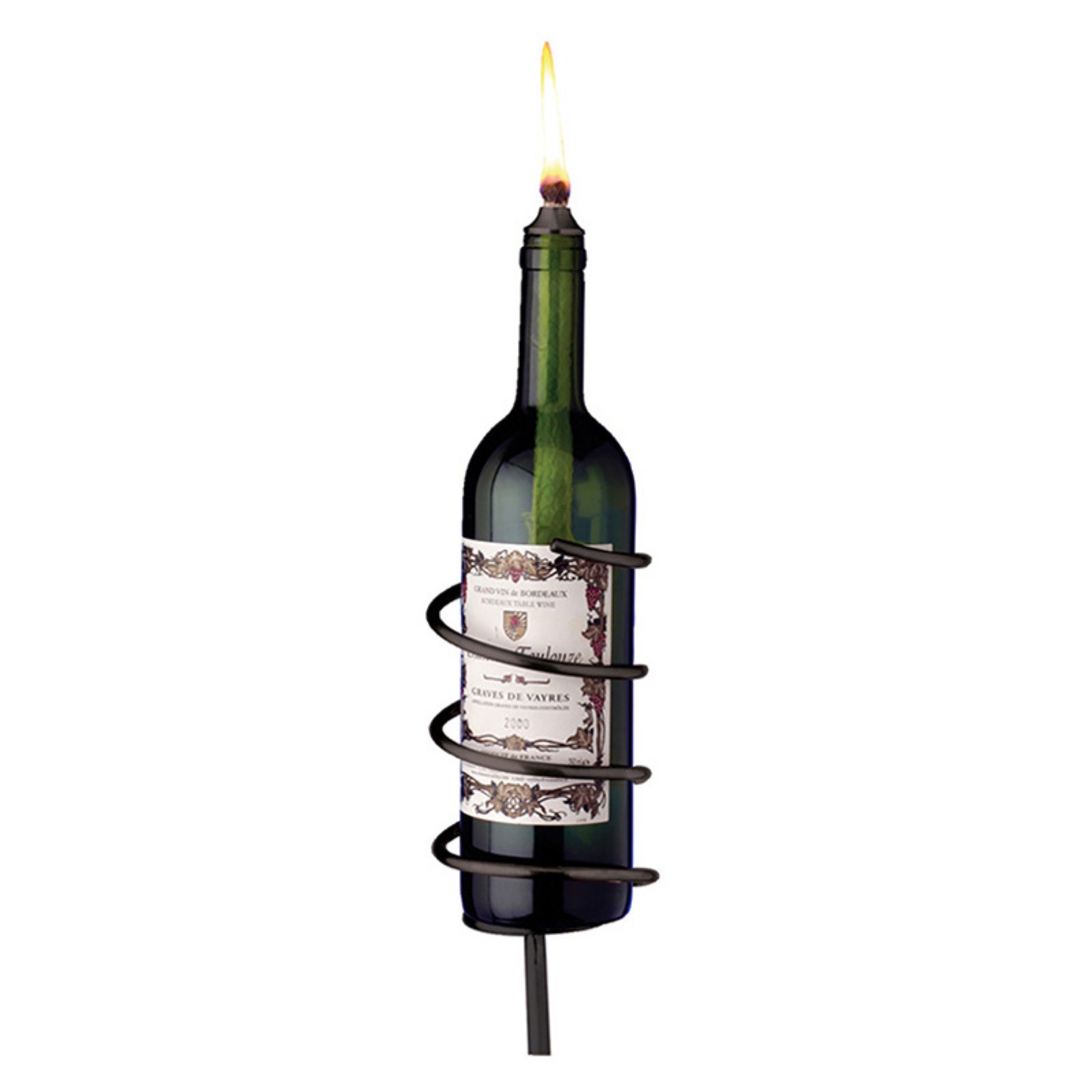 Oenophilia Tiki Torch Wine Bottle Holder with Wick
