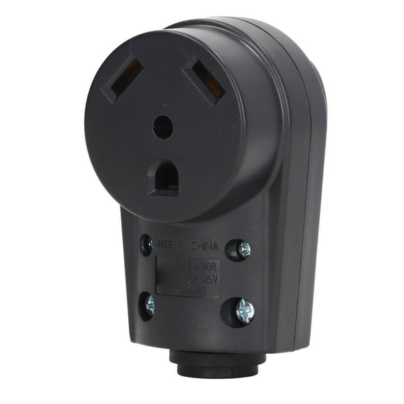 RV Female Plug, 30 AMP RV Plug Adapter Conductivity Heavy Duty Housing Ergonomic Handle For Replacement