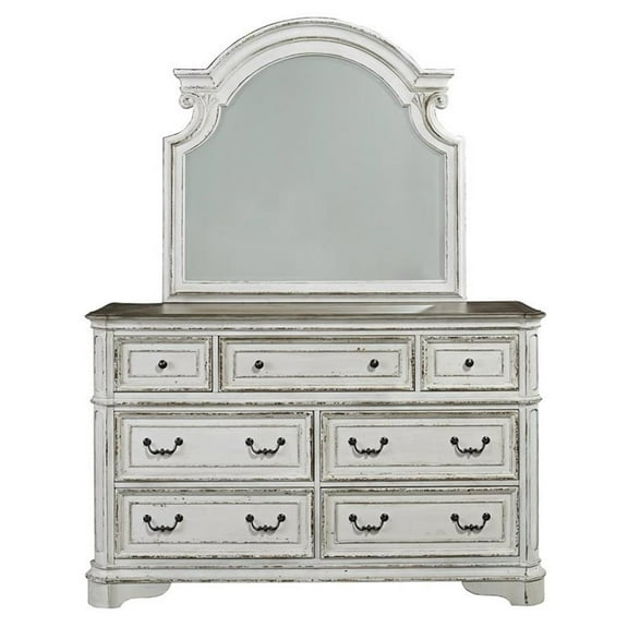 Bowery Hill Dresser and Mirror in White