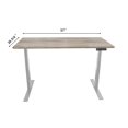 thumbnail image 2 of caesar hardware ab3-57c ergonomic 57-in 3 memory buttons led electric automatic height adjustable sit to stand work office desk with black legs, dark walnut, 2 of 10