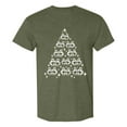 thumbnail image 4 of Mens Christmas T Shirts Golf Solod Color Simple Cute Pattern Fashion Unisex Mens Festival Clothing,Army Green,2XL, 4 of 4
