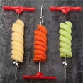 thumbnail image 4 of Cateissary Cuchillo giratorio para verduras, cortador en de frutas, rodillo Manual, rebanador en espiral, patatas, zanahorias, utensilios de cocina Cocina y Comedor Cateissary HA017857-00, 4 of 6