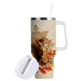 thumbnail image 3 of 30 oz Insulated Stainless Steel Tumbler Double Wall Stainless Steel Tumbler with 2-Way Drinking Cute Squirrel with Acorns, 3 of 9