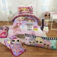 LOL Surprise Kids Twin Bed in a Bag, Comforter and Sheets, Purple and