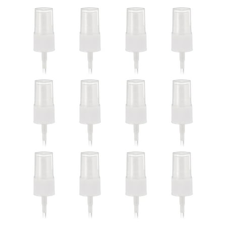 12 Pcs White Spray Top, 18/410 Fine Mist Sprayer Reusable Replacement Spray Bottle Pump StripePlastic Top