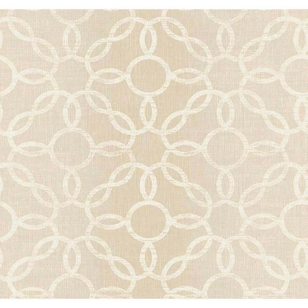 Seabrook Designs Pinson Geometric Unpasted Wallpaper 27 in. W x 27 ft. L - Metallic Tan