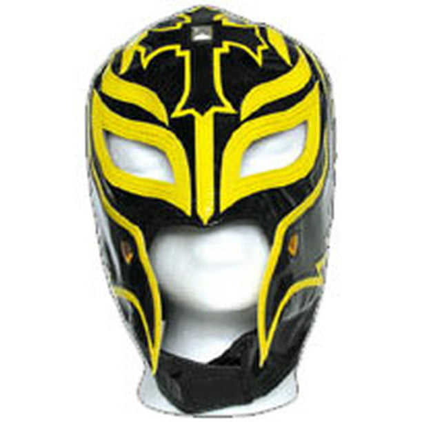 Wwe Wrestling Wcw Rey Mysterio Replica Mask Youth Black Yellow Walmart Com Walmart Com